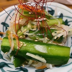 しらすおろし(おろしたて)/辛味噌きゅうり(マヨ付)/カッパ浅漬け(あっさり箸休めの胡瓜漬！)