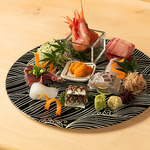 本日のお刺身盛り合わせ 1,650円｜季節の鮮魚5品～6品一人前～ご注文いただけます。