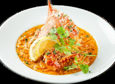 渡り蟹のトマトクリームパスタ