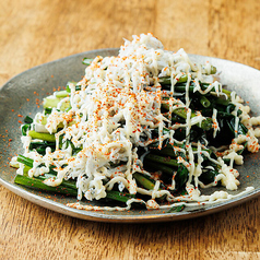 【オヤジのおすすめ】炭で焼いた青ネギ ～しらす一味マヨ～