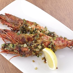 有頭海老の串焼き 香草バターで(3尾)