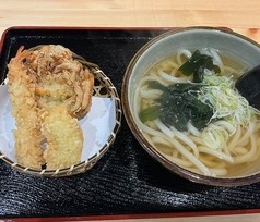 天ぷら三種盛うどん