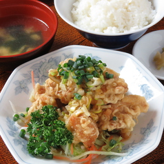 唐揚げネギソース定食