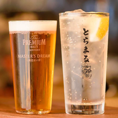 種類豊富な生レモンサワーとプレミアムビールで優雅に♪