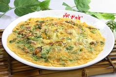台湾風カキと玉子のチヂミ焼き
