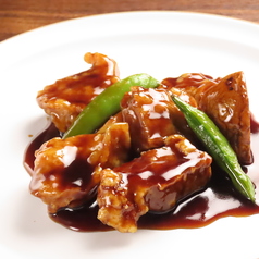 道産豚肩ロースの黒酢豚