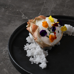 蟹のタルタル トマトのバブル