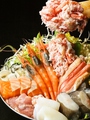 料理メニュー写真 【冬季限定！】寿司５種とカニぶっかけ海鮮ちゃんこ鍋の楽しみ方（１）
