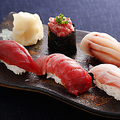 まぐろづくし5貫盛