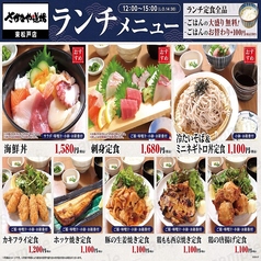 さかなや道場の定食メニュー