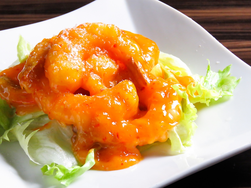 みんな大好き大人気のエビチリ！自慢の特製チリソースが決め手！プリップリの海老をご賞味あれ！