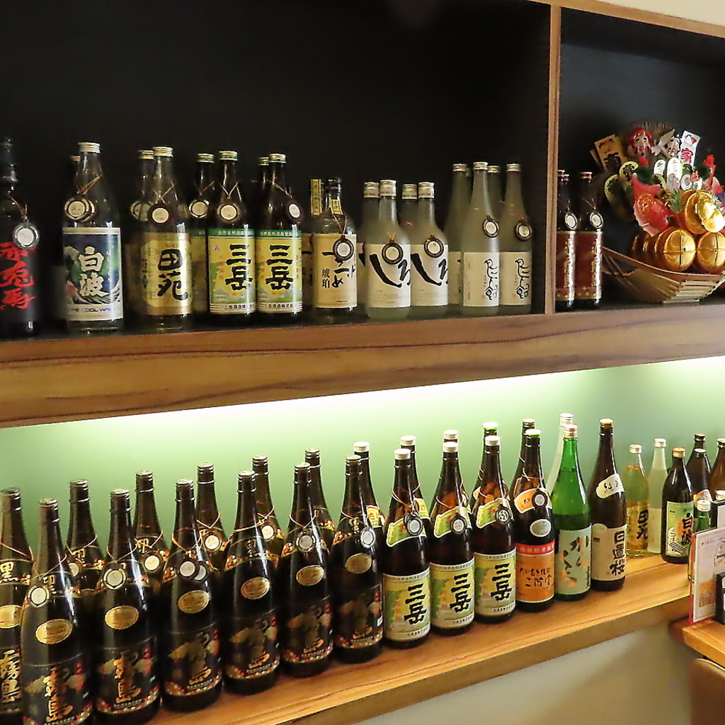 焼酎のボトルキープ可能です！お気軽にお申し付けください♪セット料金は別途350円頂戴いたします。