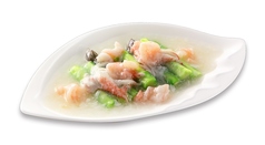 エビ入りアスパラの蟹肉あんかけ