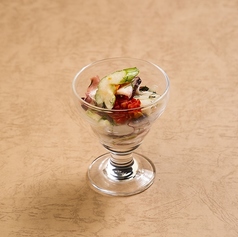 香草ディルとタコマリネ、セロリのセミドライトマト