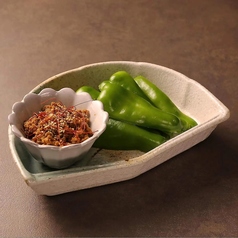 パリパリピーマンとピリ辛ミンチ