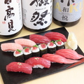 料理メニュー写真 熟成マグロづくし：鮨 8貫+1本+お椀