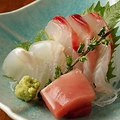 料理メニュー写真&nbsp;刺身三点盛り合わせ
