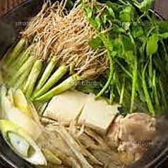 鶏せり寄せ鍋 (ご用意できない場合がございますのでご予約時に確認して下さい)
