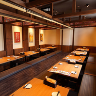 守山でのご宴会は居心地の良い掘りごたつ席で