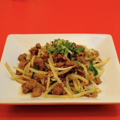 肉みそカレーもやし