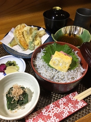 しらす丼と天婦羅御膳