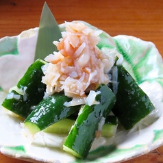 きゅうりの梅水晶和え