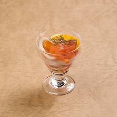 サーモンと柔らか烏賊の柑橘ヴィネグレット