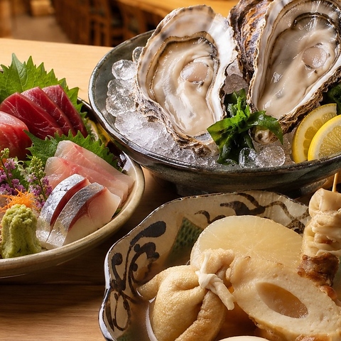 【調布駅すぐ】30種類の日本酒と刺身、おでんが楽しめる新鮮な牡蠣が絶品な居酒屋