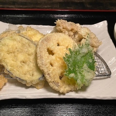 本日の天ぷら盛り合わせの写真