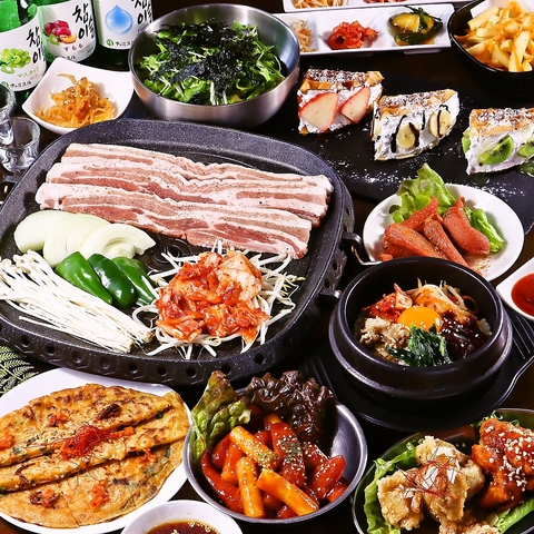 『料理の鉄人』のお店で修業したシェフによる韓国料理＆サムギョプサル食べ飲み放題！