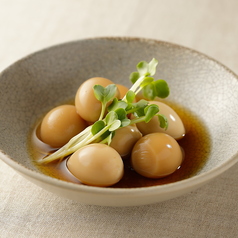 半熟うずら玉子の出汁醤油漬け