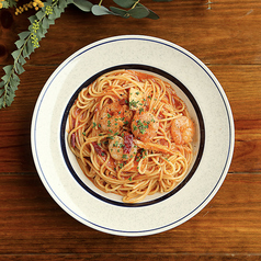 エビと筍のアラビアータ