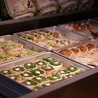丁寧に仕込む野菜巻き串