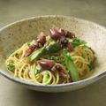 料理メニュー写真&nbsp;ホタルイカとホワイトアスパラのペペロンチーノ