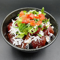 漬けマグロしらす丼 バルサミコ醤油ソース