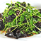 グリンピースの芽サラダ/干し豆腐のネギ味和え