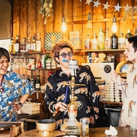 シーシャとお酒と料理