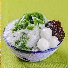 抹茶白玉あずきかき氷
