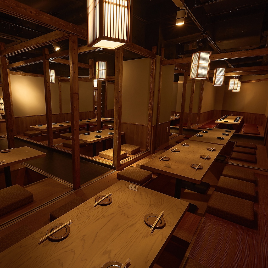 貸切宴会は最大150名様までご利用いただけます。企業宴会や二次会などのパーティーに最適です。