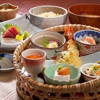 旬の食材を用いた天ぷら屋お造りなど