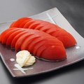 料理メニュー写真&nbsp;冷やしトマト/胡瓜一本漬け/タラチャンジャ/つぶ貝わさび/あん肝ポン酢