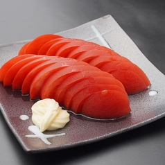 冷やしトマト/胡瓜一本漬け/タラチャンジャ/つぶ貝わさび/あん肝ポン酢