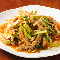 牛ガツの冷菜　麻辣ソース