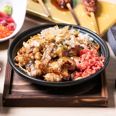 関西風もつ入り鉄板太麺焼きそば