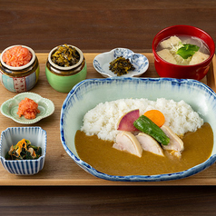 糸島どりの水炊き出汁カレー朝定食