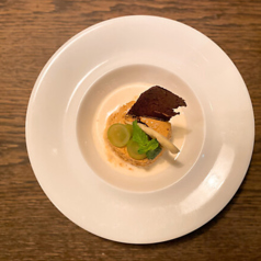 塩キャラメルのムース ~アーモンドミルクソース~