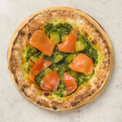 10円サーモンとアボガドジェノベーゼ