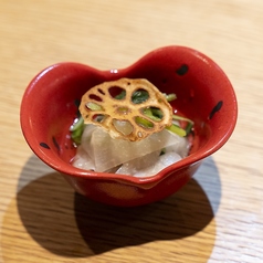 蕪と春菊のお浸し