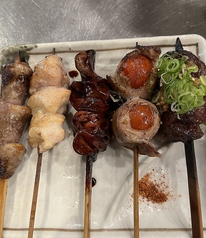 炭焼串焼きお任せ五本盛り