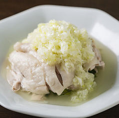 葱油鶏(蒸し鶏の葱ソースかけ)